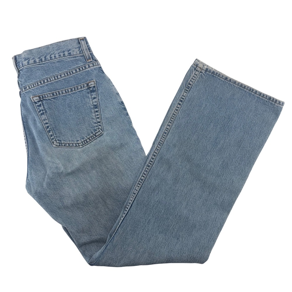 Gap Flare Jeans Light Wash Denim Women's Size 6 Regular Made in USA Wide Leg Y2K